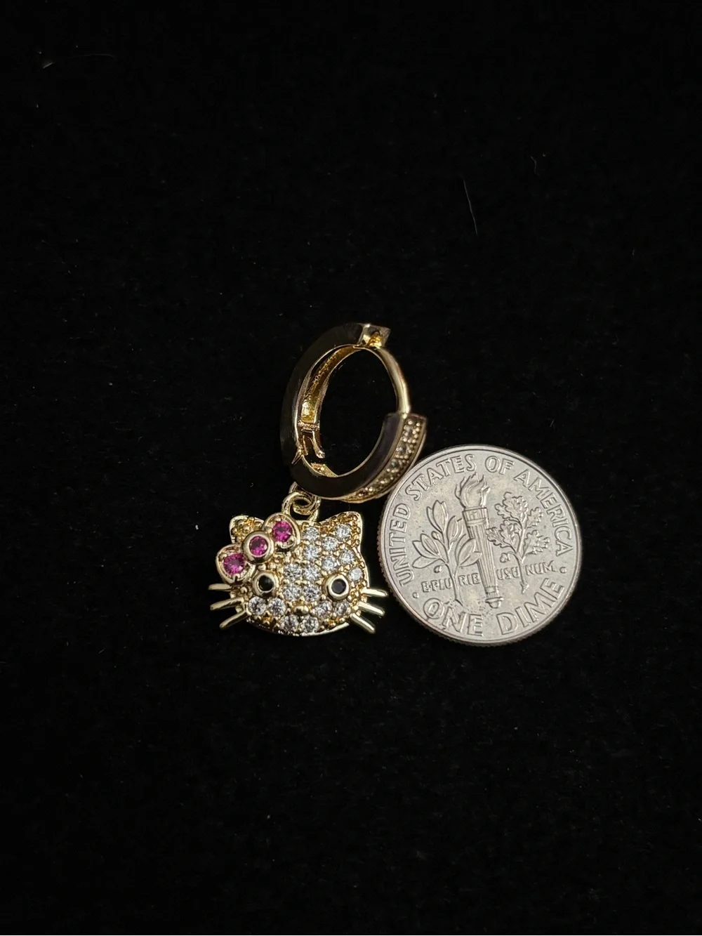 Gold Plated Hello Kitty earrings